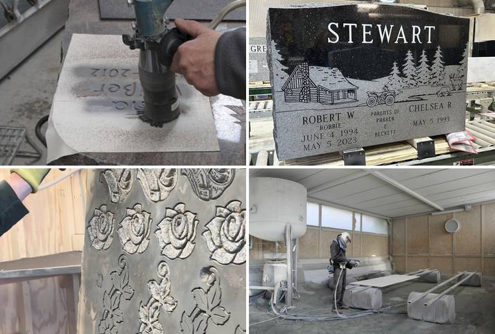 Granite Headstone Sandblasting